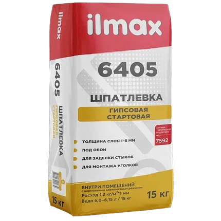 Шпатлевка ilmax 6405 гипсовая стартовая 15 кг., фото 2