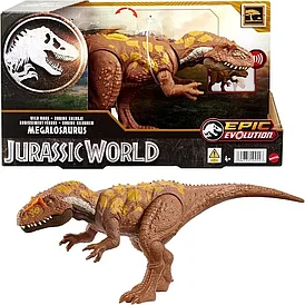 Фигурка Mattel Jurassic World Дикий рев Megalosaurus Мегалозавр HTK73