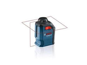Нивелир лазерный линейный BOSCH GLL 2-20 с держателем в чем. (проекция: крест, 1 плоскость 360°, до 20 м, +/-