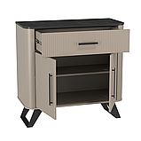 Комод 76.03 Фиделия (серый камень/мрамор черный) Олмеко, фото 2