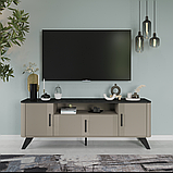 Модульная гостиная Фиделия (серый камень/мрамор черный) Олмеко, фото 2