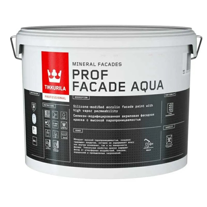 TIKKURILA PROF FACADE AQUA (ТИККУРИЛА ПРОФ ФАСАД АКВА) 9л База MRC