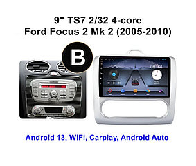 Штатная магнитола 9" TS7 2/32GB для Ford Focus 2 Mk 2 2005-2010 Вариант Б
