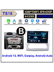 Штатная магнитола 9" Qled TS18 4/64GB для Ford Focus 2 Mk 2 2005-2010 Вариант Б