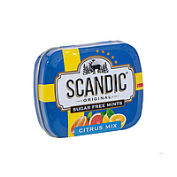 Леденцы "Scandic", 14 г, без сахара, цитрусовый микс