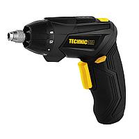 Отвёртка аккумуляторная TECHNICOM TC-CS106, 4В, 1.3Ач, 200 об/мин, LED фонарь, 10+1 ступеней крутяще