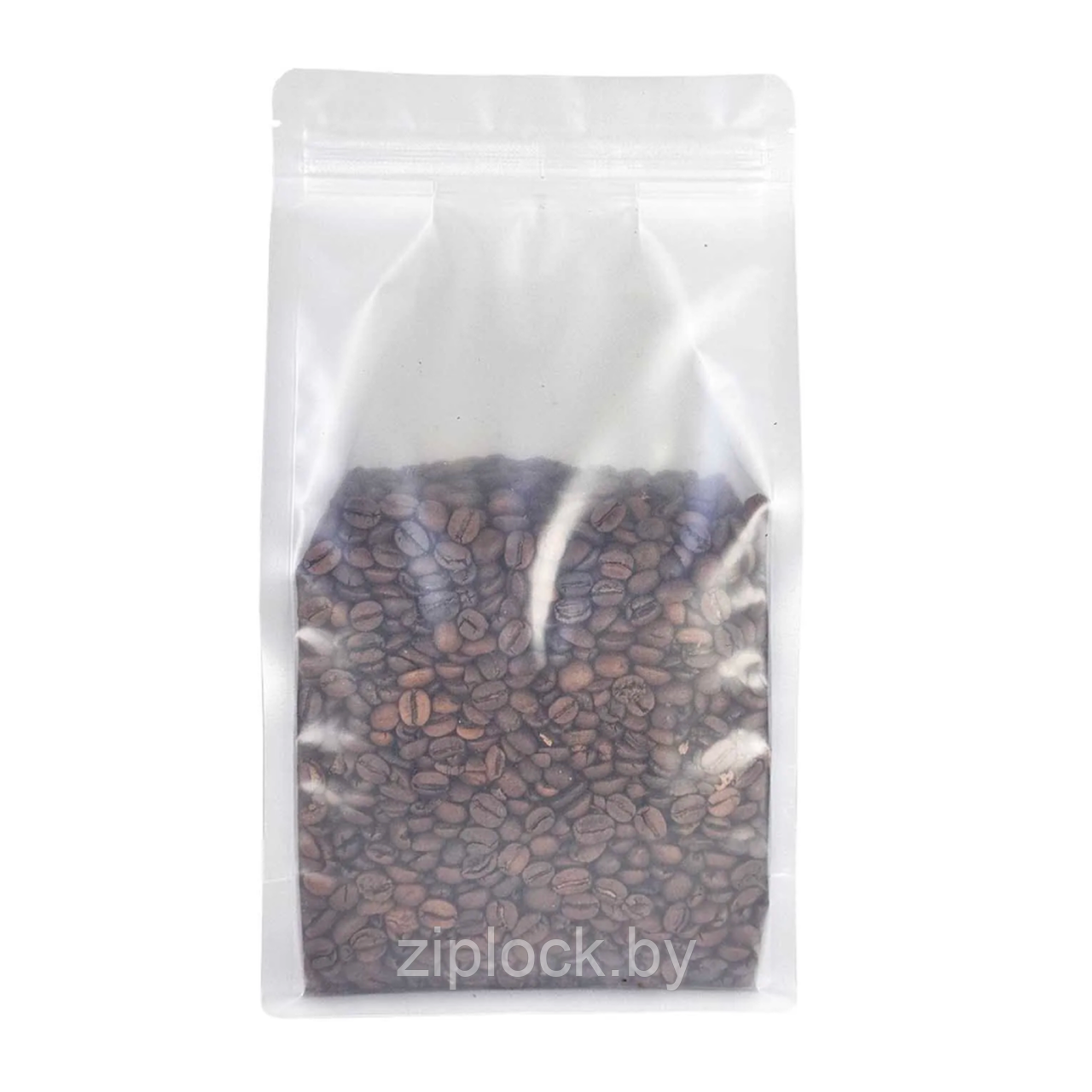 Пакет восьмишовный с замком 135+65*205, прозрачный матовый, 50штук