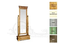 Зеркало напольное Викинг "мед" (искусственное старение), "белый воск", "орех".