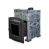 Чугунная банная печь Атмосфера XL в облицовке "Талькохлорит УЗОР №7", фото 2