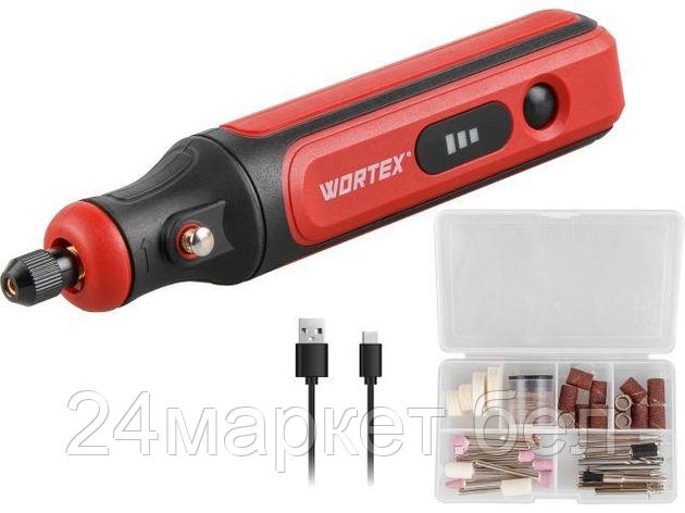 Аккум. гравер WORTEX MG 1415 ELi в кор.+ аксессуары (4 В, 1,5 А/ч, 5000 - 18000 об/мин, цанга 3,2 мм +, фото 2
