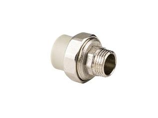 Американка ПП нар. 20х1/2", сер. РТП ( Соединение разборное наружная резьба полипропиленовое) (РосТурПласт)