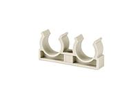 Клипса (опора) для труб ПП двойная d25, сер. РТП (РосТурПласт)