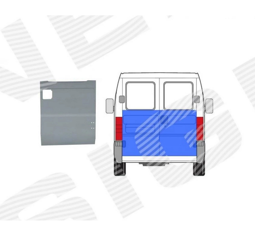 Железо двери (левой) для Citroen Jumper (230)