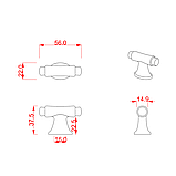 Ручка мебельная CEBI A4117 016 мм PC27 (антрацит), фото 2