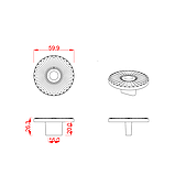 Ручка мебельная CEBI A4193 016 мм MP11 (глянцевое золото), фото 2
