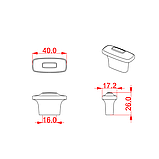 Ручка мебельная CEBI A4111 016 мм MP11 (глянцевое золото), фото 2