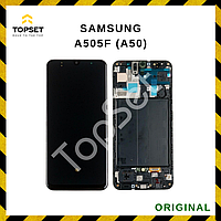 Дисплей (Экран) Samsung A505F (A50) МОДУЛЬ Черный - (AMOLED, с регулировкой подсветки)
