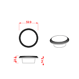 Ручка мебельная CEBI A4102 003 MP27 (черный матовый никель) серия NOLA, фото 2