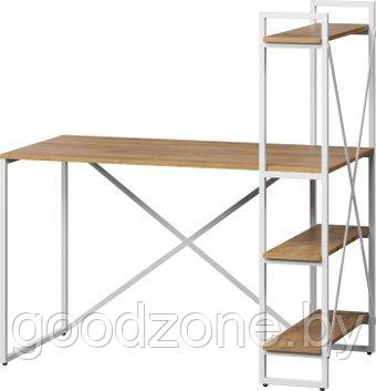 Стол LoftyHome Мальборк Практик-П 1627826 (дуб золотой с белым основанием)
