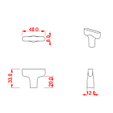 Ручка мебельная CEBI A4103 001 PC35 (матовое золото) серия MIRA, фото 2