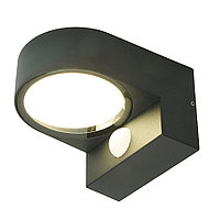 Светильник настенный уличный DH1202 GX53 230V чёрный с датчиком движения и освещенности