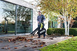 ONE + / Воздуходувка-пылесос садовая бесщеточная RYOBI OBV18 (без батареи), фото 2
