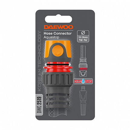Коннектор для шланга с аквастопом DAEWOO DWC 2519, фото 2