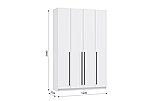 Шкаф для одежды 67.09 "Брандо" (4-х дв.) (h2480) (белый / ДВПО: белый / фасад: ЛДСП белый) Олмеко, фото 2