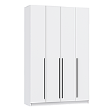 Шкаф для одежды 67.09 "Брандо" (4-х дв.) (h2480) (белый / ДВПО: белый / фасад: ЛДСП белый) Олмеко, фото 4