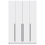 Шкаф для одежды 67.09 "Брандо" (4-х дв.) (h2480) (белый / ДВПО: белый / фасад: ЛДСП белый) Олмеко, фото 5