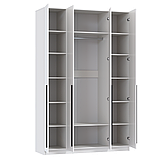 Шкаф для одежды 67.09 "Брандо" (4-х дв.) (h2480) (белый / ДВПО: белый / фасад: ЛДСП белый) Олмеко, фото 6