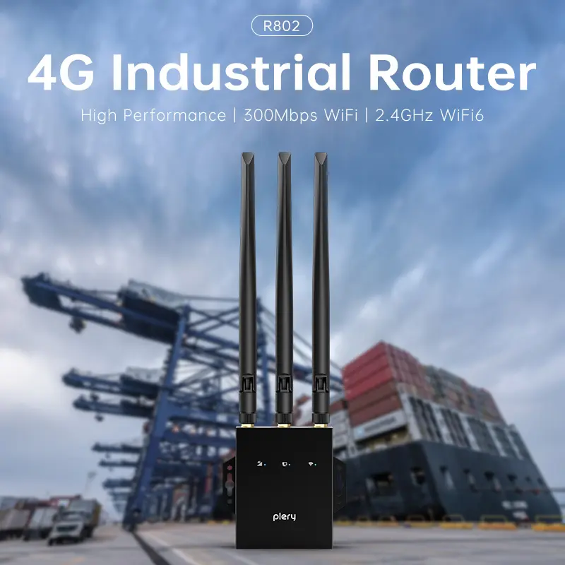 Wi-Fi 4G Роутер Plery R802 слот для SIM-карты, встроенная широкополосная защита VPN и брандмауэра