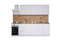 Кухня Челси 2,0 м белый - белый глянец