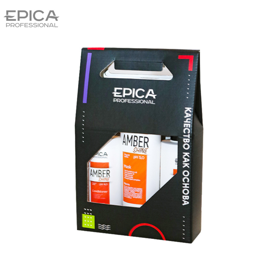 Набор для восстановления и питания волос Epica Professional Amber Shine Organic
