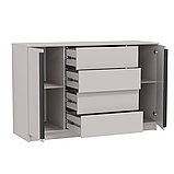 Комод 67.11 Брандо кашемир/ДВПО белый/фасады ЛДСП кашемир Олмеко, фото 3