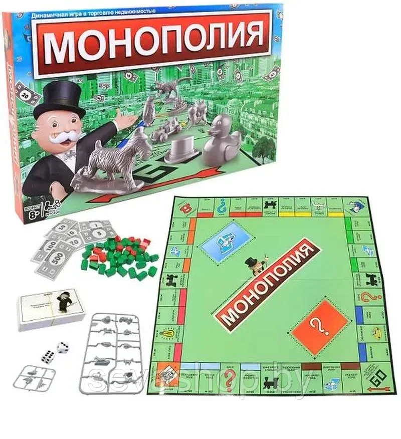 Настольная игра Монополия Бизнес с фишкой кошки