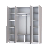 Шкаф 4-x cтворчатый Феникс ФР№2 (h2200) графит\графит софт (ручки черные) Олмеко, фото 2