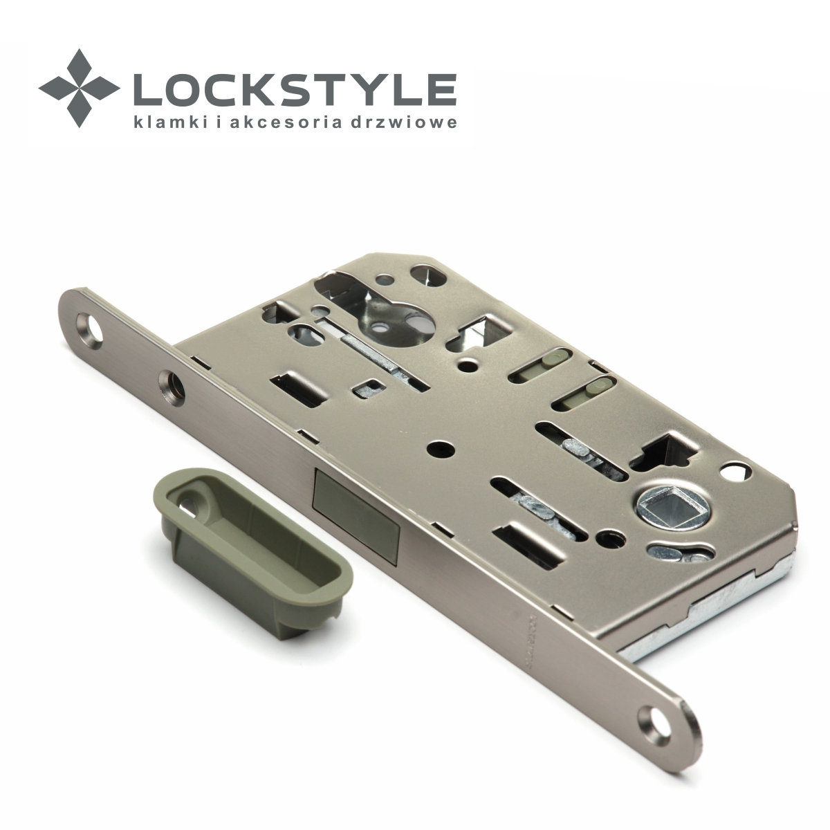 Механизм дверной врезной магнитный под цилиндр LOCKSTYLE М410C комплект с ответной планкой NBM (мат никель)