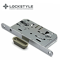 Механизм дверной врезной магнитный под цилиндр LOCKSTYLE М410C комплект с ответной планкой CBM (мат хром)