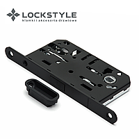 Механизм дверной врезной магнитный под цилиндр LOCKSTYLE М410C комплект с ответной планкой AL6 (черный)