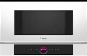 Встраиваемая микроволновая печь Bosch Serie 8 BFL7221W1, 21л, 900Вт, белый