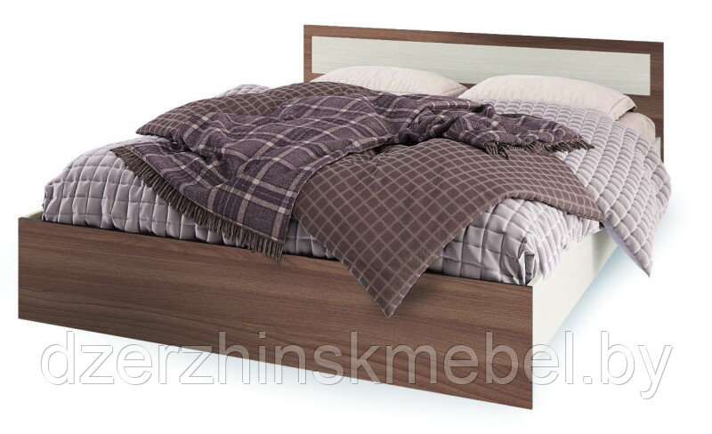 Кровать Гармония 1,4м ясень шимо темный/ясень шимо светлый КР-602