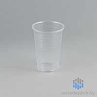 Стакан пластиковый 200 мл прозр. Интеко, плотный, упаковка 200 шт.