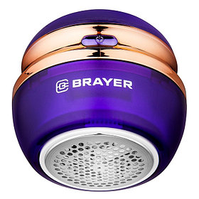 Машинка для удаления катышков BRAYER 5031BR, 3 Вт, TypeC, съёмный резерв для катышков, фиолетовая