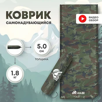 Коврик туристический RSP Level 50, камуфляж