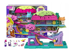 Игровой набор Mattel Polly Pocket Приключения животных в домике на дереве HHJ06