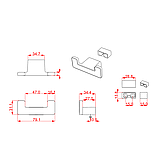 Крючок двойной A7105 020 MP21 (белый) серия LETA, фото 2