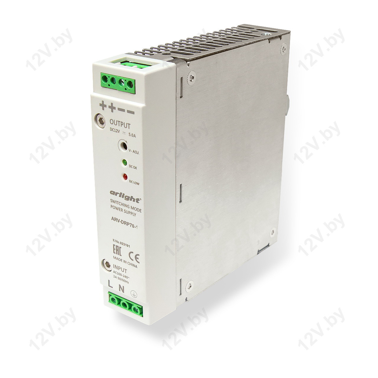 Блок питания на DIN-рейку 60W 12V IP20 5A  (Arlight, IP20) [L]