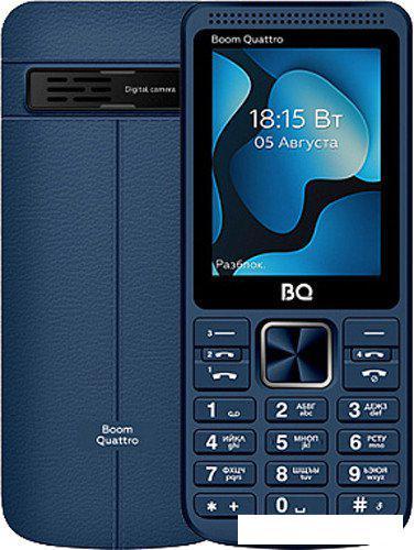 Кнопочный телефон BQ-Mobile BQ-2455 Boom Quattro (синий)