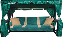 Cадовые качели LetoLux Нирвана Premium 76 (зеленый, полоса)